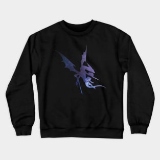 Ishura Anime Characters Silhouette Alus the Star Runner Galaxy Watercolor I-3 Crewneck Sweatshirt